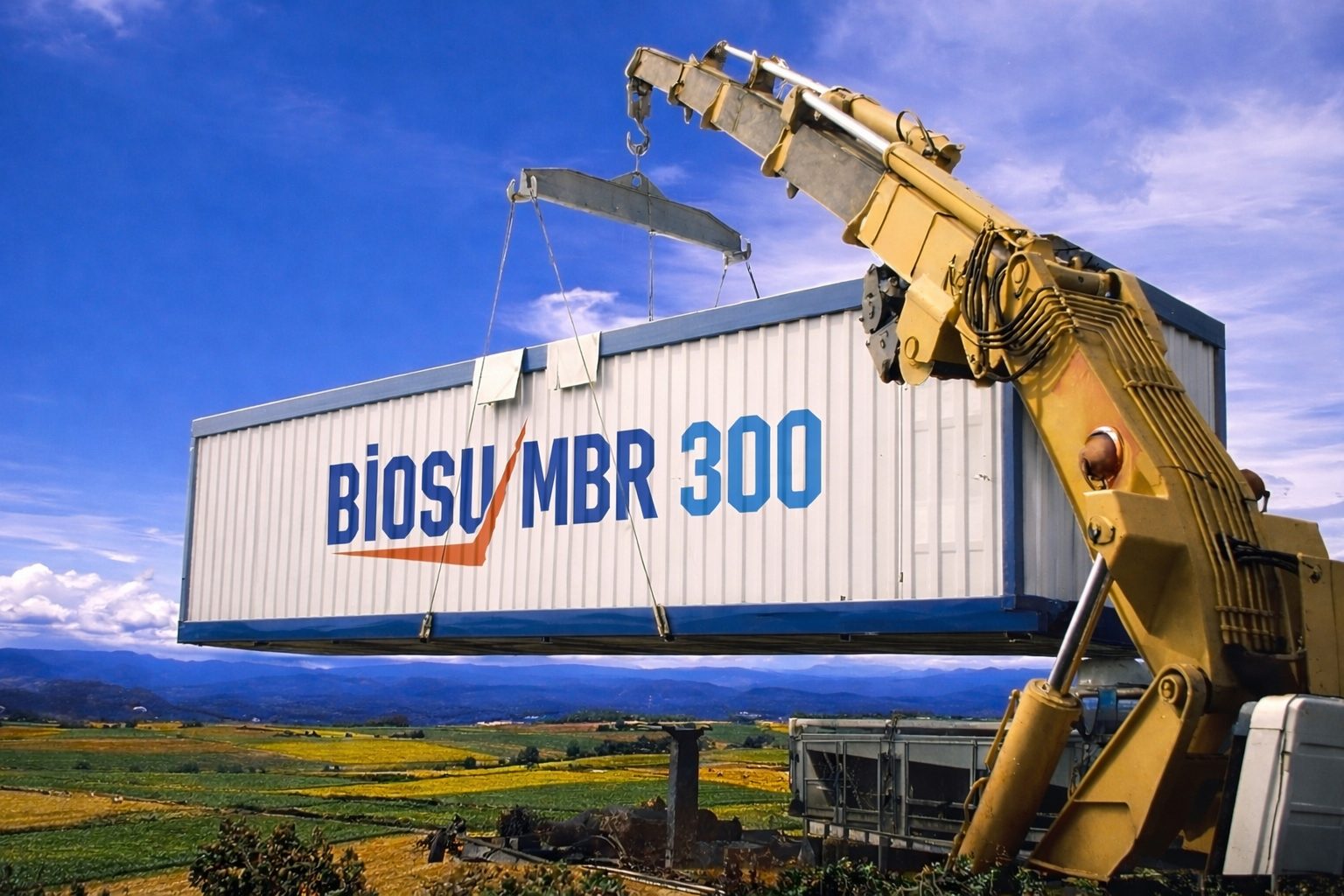 GESU BİOSU MBR Paket Arıtma Sistemi — 3B ürün görselleştirmesi